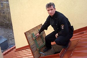 Kominiarze podczas pracy